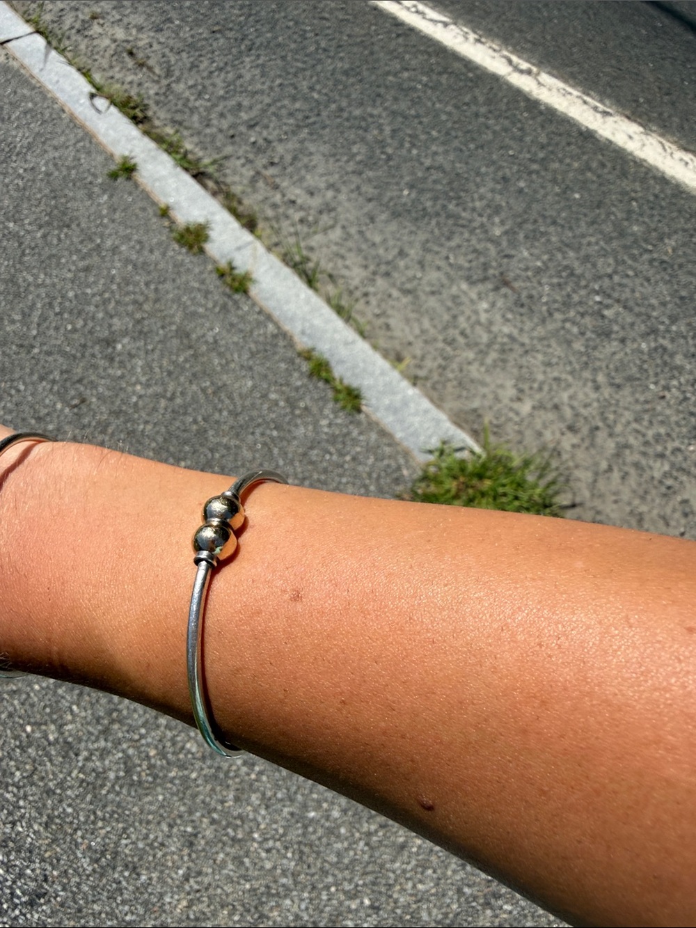 Classic Silver Bead Cuff Bracelet - Women Jewelry